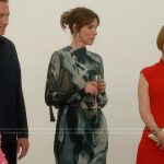 Joy’s abstract print dress on And Just Like That
