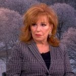 Joy’s gray check print blazer on The View