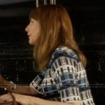 Joy’s blue knit short sleeve dress on And Just Like That