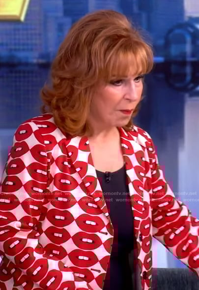 Joy’s mouth print blazer on The View