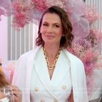 Julia’s white sleeveless blazer on The Real Housewives of Miami