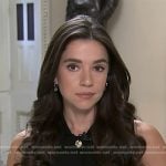 Julie’s black collared vest top on NBC News Daily