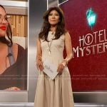 Julie’s beige sleeveless dress on Big Brother