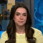 Julie’s yellow knit dress on NBC News Daily