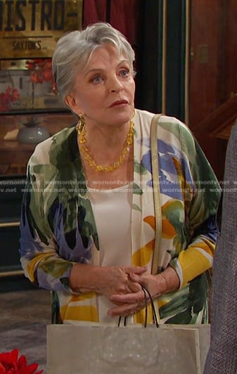 Julie's floral kimono jacket on Days of our Lives