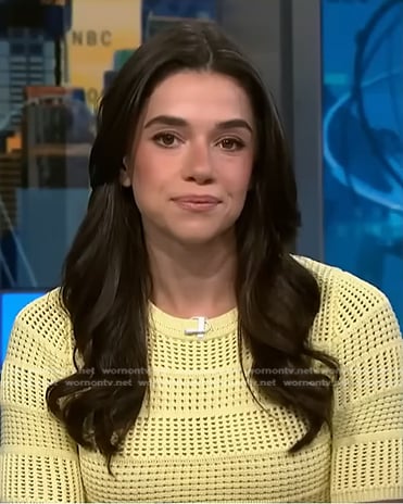 Julie’s yellow knit dress on NBC News Daily