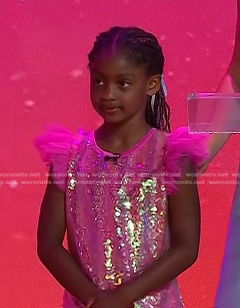 Kaavia's pink sequin dress on Today