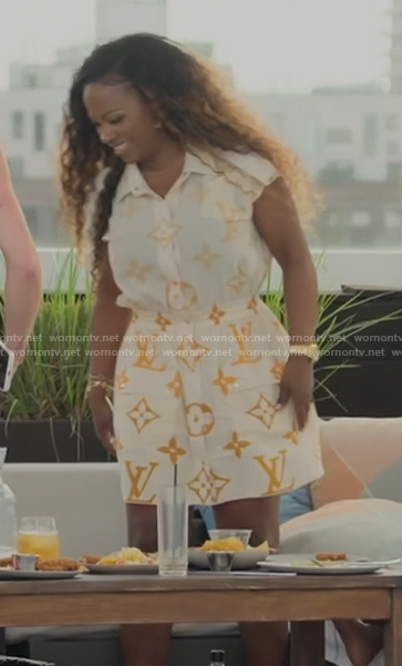 Kandi’s LV logo mini dress on Next Gen NYC