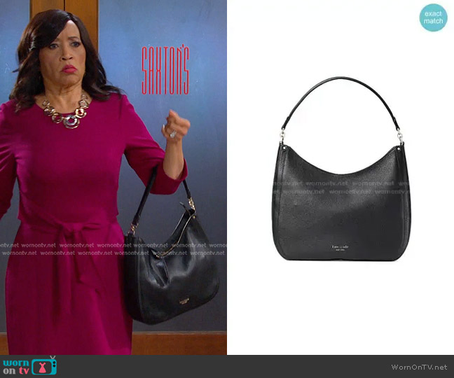 Kate Spade Large Roulette Shoulder Bag worn by Paulina Price (Jackée Harry) on Days of our Lives
