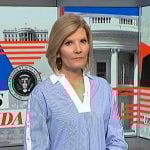 Kate’s blue stripe v-neck shirts on NBC News Daily