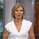 Kate’s white short sleeve wrap top on NBC News Daily