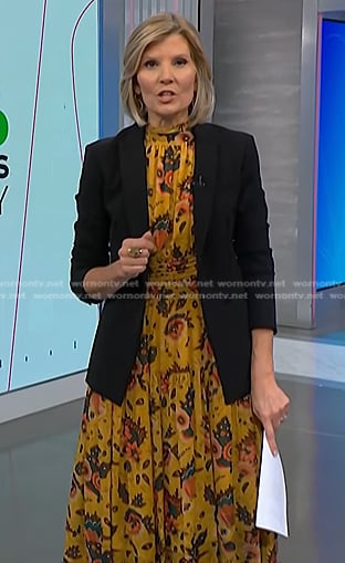 Kate's yellow floral dress and black blazer on NBC News Daily