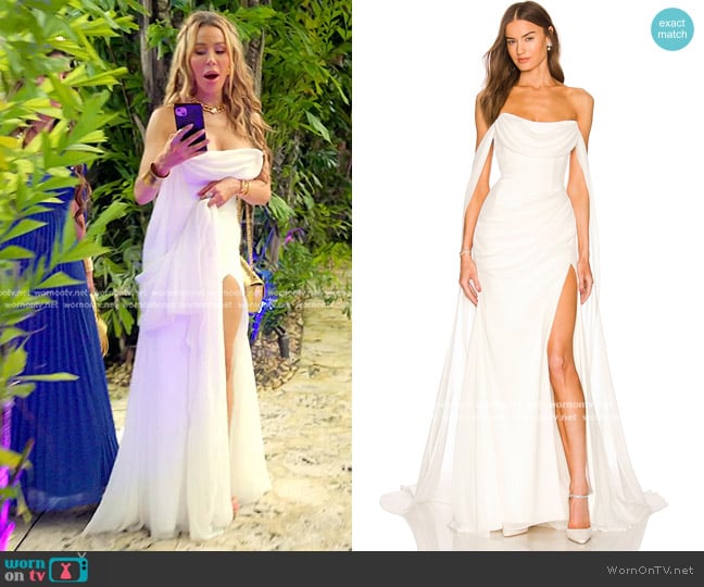 Katie May Athens Gown in Ivory worn by Lisa Hochstein (Lisa Hochstein) on The Real Housewives of Miami
