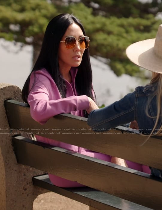 Katie's purple jacket and leggings on The Real Housewives of Orange County