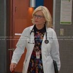 Kayla's black floral dress on Days of our Lives