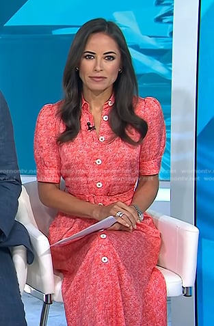Kaylee’s red print shirtdress on Today