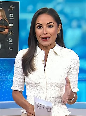 Kaylee’s white smocked shirt on Today