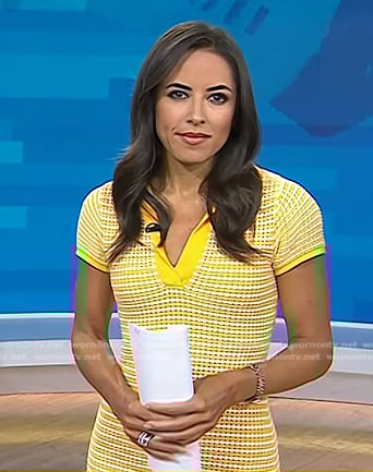 Kaylee's yellow knit polo dress on Today