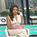 Kaylee's yellow wedge sole sandals on Today