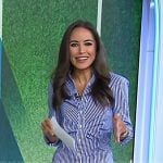 Kaylee’s blue stripe shirtdress on Today