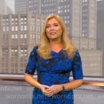 Kelly Cass’s blue floral dress on CBS Mornings