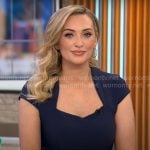Kelly O’Grady’s navy belted sheath dress on CBS Mornings