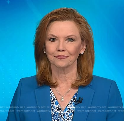 Kelly O’Donnell's floral v-neck top on Today