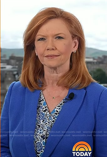 Kelly O’Donnell’s floral v-neck top on Today