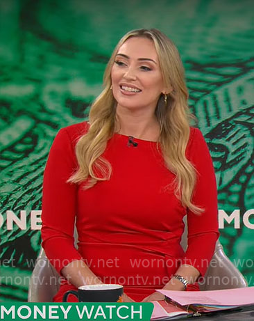 Kelly O’Grady’s red dress on CBS Mornings