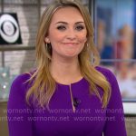 Kelly O’Grady’s purple dress on CBS Mornings