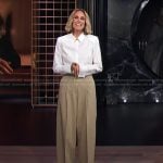 Keltie’s beige pleated pants on E! News