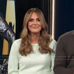 Keltie’s mint green feather trim sweater on E! News