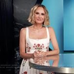 Keltie’s white floral print mini dress on E! News