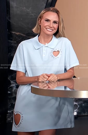 Keltie's blue heart cutout polo dress on E! News