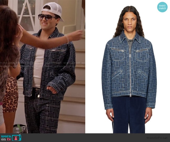 Kenzo Blue Paris Denim Jacket worn by Brooks Marks on Next Gen NYC