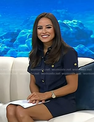 Keylee’s navy utility dress on Today