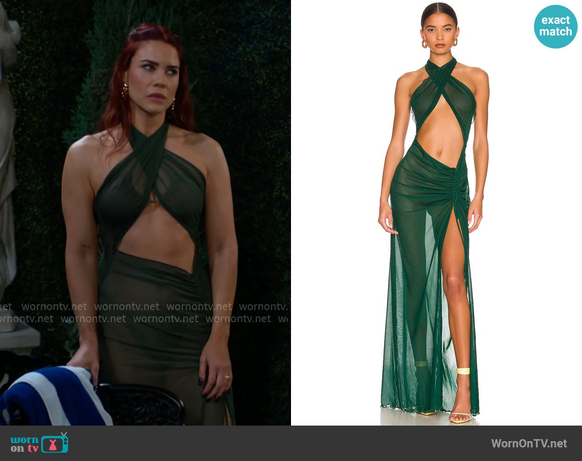 Kim Shui Mesh Wrap Gown worn by Sally Spectra (Courtney Hope) on The Young and the Restless