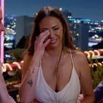 Kristen’s white cutout jumpsuit on The Valley