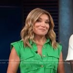 Kit’s green utility shirtdress on Access Hollywood