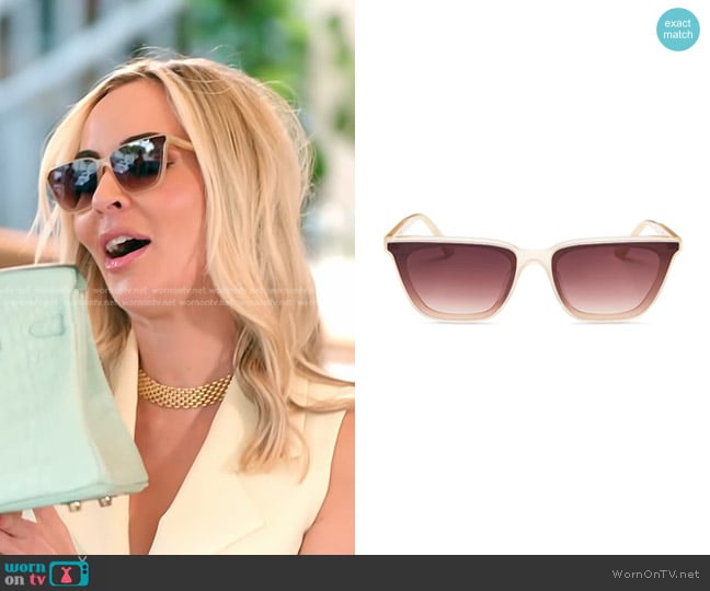 Krewe Bowery Cat Eye Sunglasses worn by Nicole Martin (Nicole Martin) on The Real Housewives of Miami