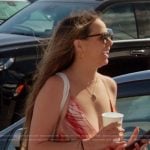 Kristen’s red printed maxi dress on The Valley
