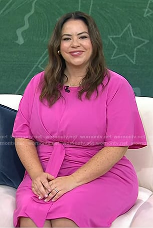 Kristin Gallant's pink tie front dress on Today