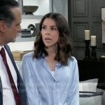 Kristina’s blue button down top on General Hospital