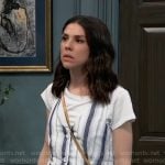 Kristina’s striped vest on General Hospital