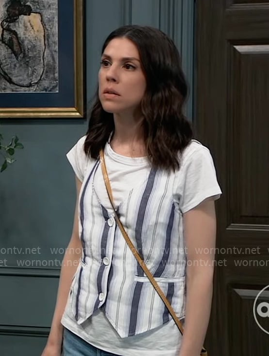 Kristina’s striped vest on General Hospital