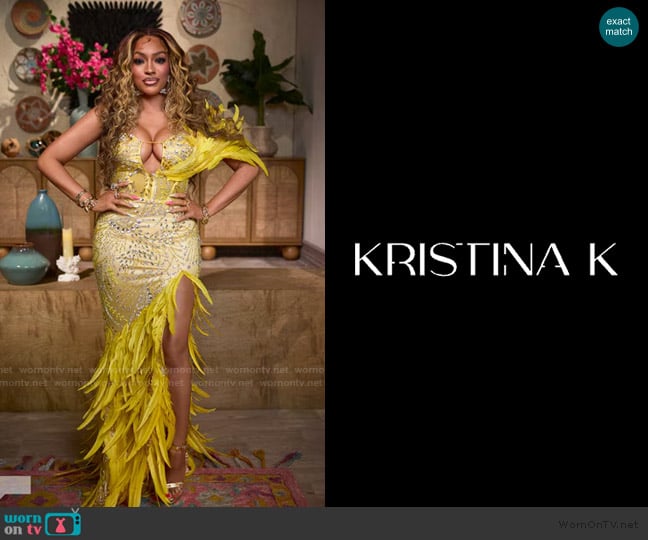 Kristina K Custom Dress worn by Drew Sidora on The Real Housewives of Atlanta