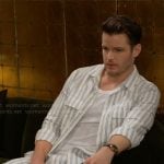 Kyle's striped shirt and shorts set on The Young and the Restless