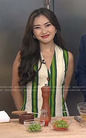 Kylie Sakaida's green striped dress on Today