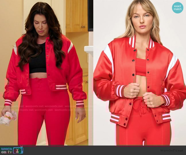L Space Knockout Bomber Jacket worn by Emily Simpson on The Real Housewives of Orange County