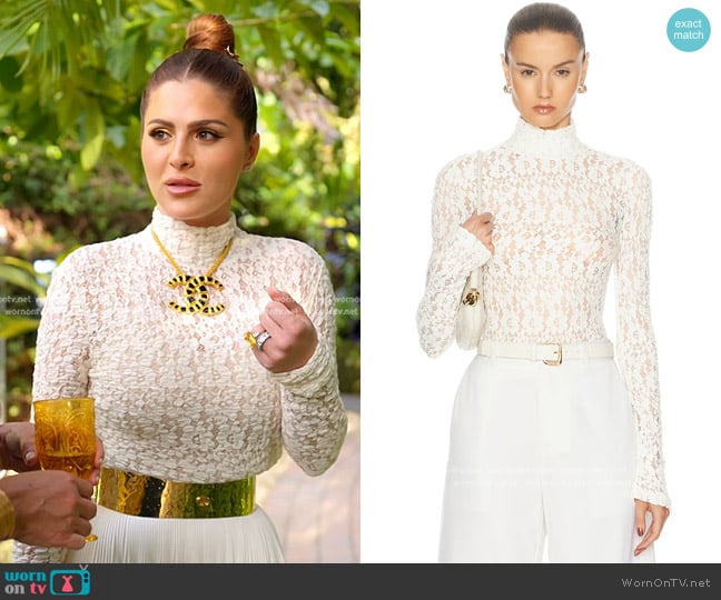 L'academie By Marianna Kayden Top worn by Stephanie Shojaee (Stephanie Shojaee) on The Real Housewives of Miami